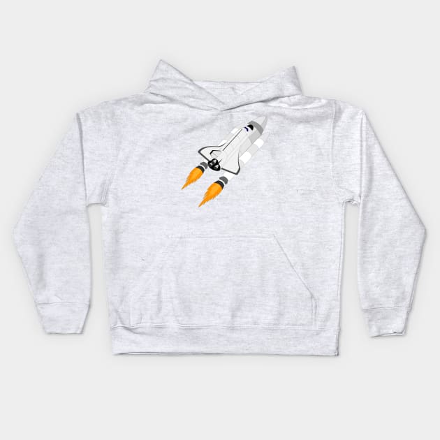 Space Shuttle on a Launcher. Kids Hoodie by STARSsoft